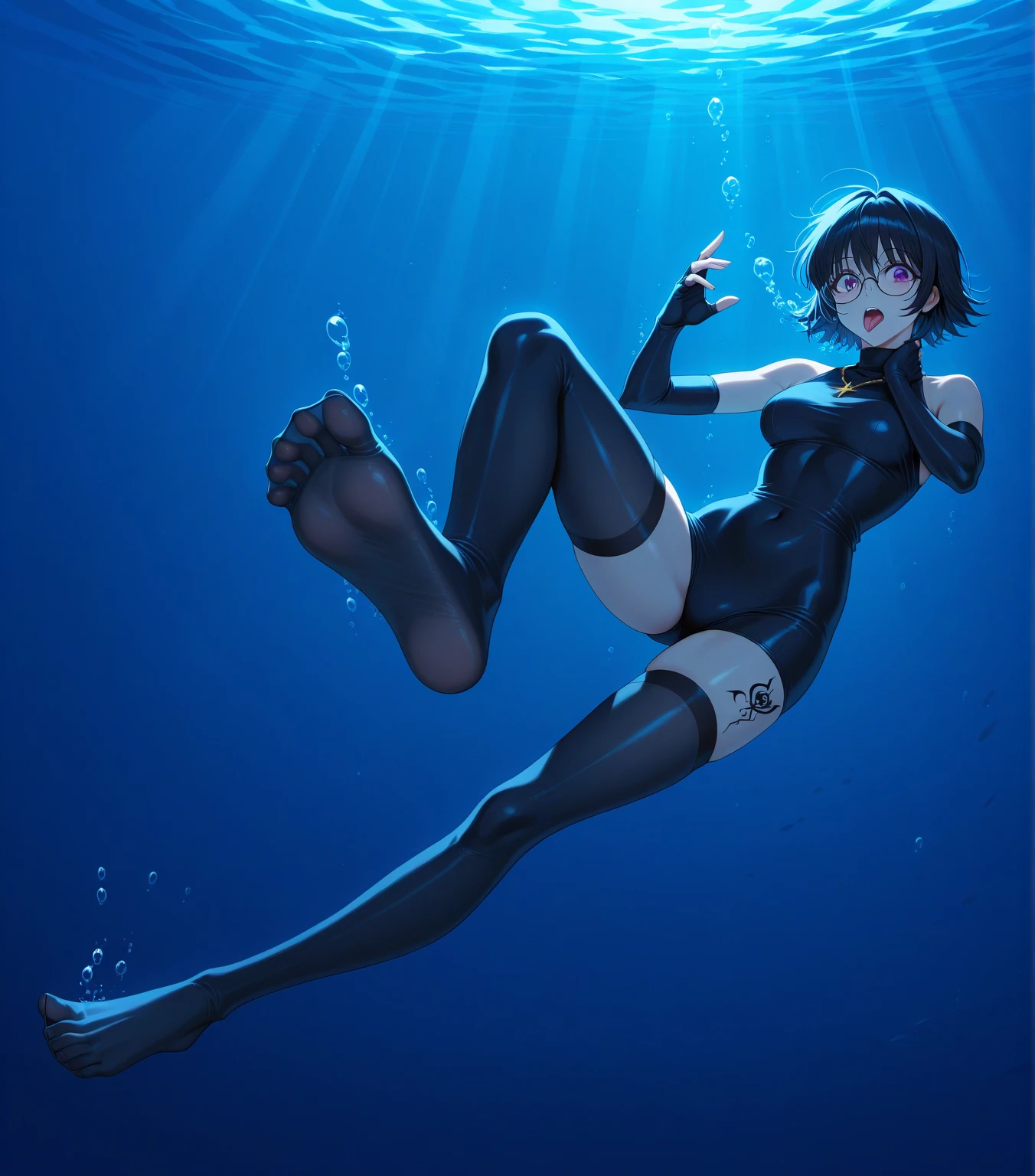 8 year old girl, Solitary, rest, Double tail, Black Hair, Bangs, Long eyelashes, beautiful eyes, full,Yellow and black, c lips, Uniforms,Japanese sailor suit,Knee socks, Lando Seru Backpack,(many, Impressionism, painting)、Disheveled、Clothing that fits snugly,Chest contour、(((Wet clothing))(((Ultra-thin clothing))),((Flesh outline)),Grinning