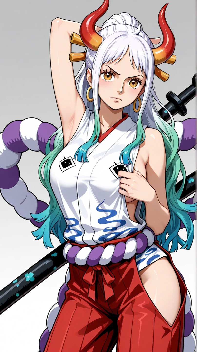 ultra realistic 8k cg, masterpiece, ((ultra detailed background, delicate pattern, intricate detail)), (highly detailed, fine details), best quality, (photorealistic:1.4),beautiful lighting, absurdres, RAW photo, film grain, ((Big breasts, Masculine girl)), Yamato, long hair, 1girl, horns, white hair, solo, oni, red horns, curled horns, hair ornament, (multicolored horns), jewelry, earrings, japanese clothes, kimono, hair stick, sleeveless, bare shoulders, aqua hair, sidelocks, hoop earrings, hakama, smile, wide smile, ((orange eyes, Masculine girl, Big breasts)), (complex detailed background, barren land, moon, portrait, close-up),a woman in a nappy plays with a dildo in her face, 1girl, mouth mask, solo, mask, phone, object insertion, v, pussy, anal, anal object insertion, holding phone, pubic hair, cellphone, thighhighs, female pubic hair, lying, black hair, smartphone, shoes, on back, white thighhighs, sex toy, stuffed toy, anus, holding, selfie, feet, looking at viewer