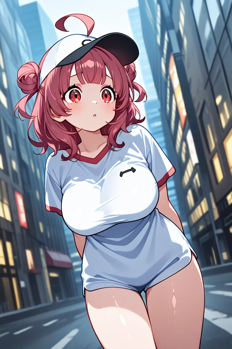Sports Girl,(((1个Giant Breast Girl))),((animemanga girl,With extremely cute and beautiful bright red hair,walking seductively on the street)),
(Large breasts:1.4),A sagging breast,(((very light red hair:1.35,hair straight,long whitr hair:1.4,Colored inner hair,Ear breathing))),((Heterochromia,Eyes 1 blue,eyes 2 green,perfect eyes,upturned eyes:1.3,美丽细致的眼睛,Delicate and beautiful eyes:1,There is a big bright spot on the eye:1.2)),((fat)),(((Glow skin:1.5,Brightens skin: 1.5,The skin is tanned,Glossy glossy skin,The skin is very radiant,shining body,plastic glitter skin,Exaggerated glowing skin))),(spider lower abdomen,Willow waist,Wide hips,Sporty body,inflatable legs,Delicate and delicate fingers,Detailed body,detailed arms,Human hands,Detailed hands),
cute big breasts,Debauchery,Tempting,pornographic,(((NSFW))),
Absolute opportunity,Clothing that exposes,show skin,((((underbust)))),((Magenta sports bra,Sport tong,Visible thong straps)),(Wear sportswear:1.3,track suit,Half-naked,The clothes are little,),(detailed outfits,Meticulous clothes),
(dynamicposes:1.0),Embarrassing,at centre,Scale to fit the dimensions,the rule of thirds,
Outdoor activities,((nighttime scene)),(Cyberpunk night street background: 1.5,Gloomy sky,alleys,lonely alley,Thick clouds,detailedbackground:1.25),
(Best quality at best),(A high resolution),(Focus sharp),(ultra - detailed),(The is very detailed),(extremely high quality artwork),8K_the wallpaper,(Extremely detailed CG 8k),(Very beautiful 8K CG),((Super super detailed perfect work)),flawless perfection,(((tmasterpiece))),illustratio,vivd colour,(iintricate),hight contrast,Selective lighting,double contact,HighDynamicRange (HighDynamicRange),Post-processing,The background is blurred out,