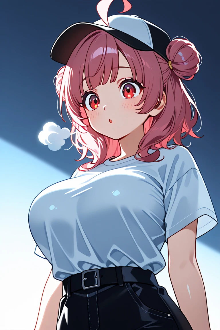 girl, looking at you, Face, High quality, Radiant, natta, red velvet,under big full moon、Looking up at the moon、fullmoon、((((huge-breasted)))),Chibi、Ultramammy、(((cleavage)))、mega boobs、