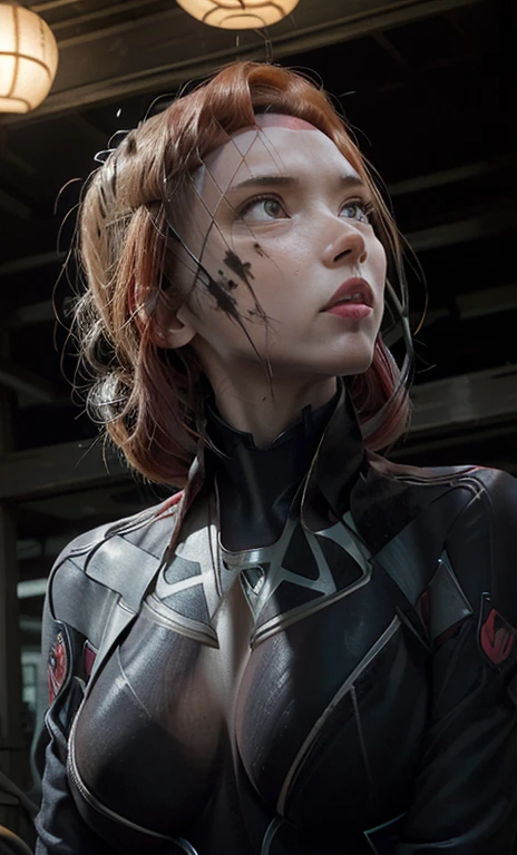 (masterpiece), (photorealistic1.4), (epiCRealLife), (best quality), (epiCFlashPhoto), (ponytail), (Kristen Stewart), (young woman), (on the street), (close up), (flashphoto), (flash photography), (lora_kristenstewart_v1_from_v1_160), (make up), (laugh), (at night), (Bodysuit v13), (Cyberpunk bodysuit), (from front), (cowboy shots), (close up)