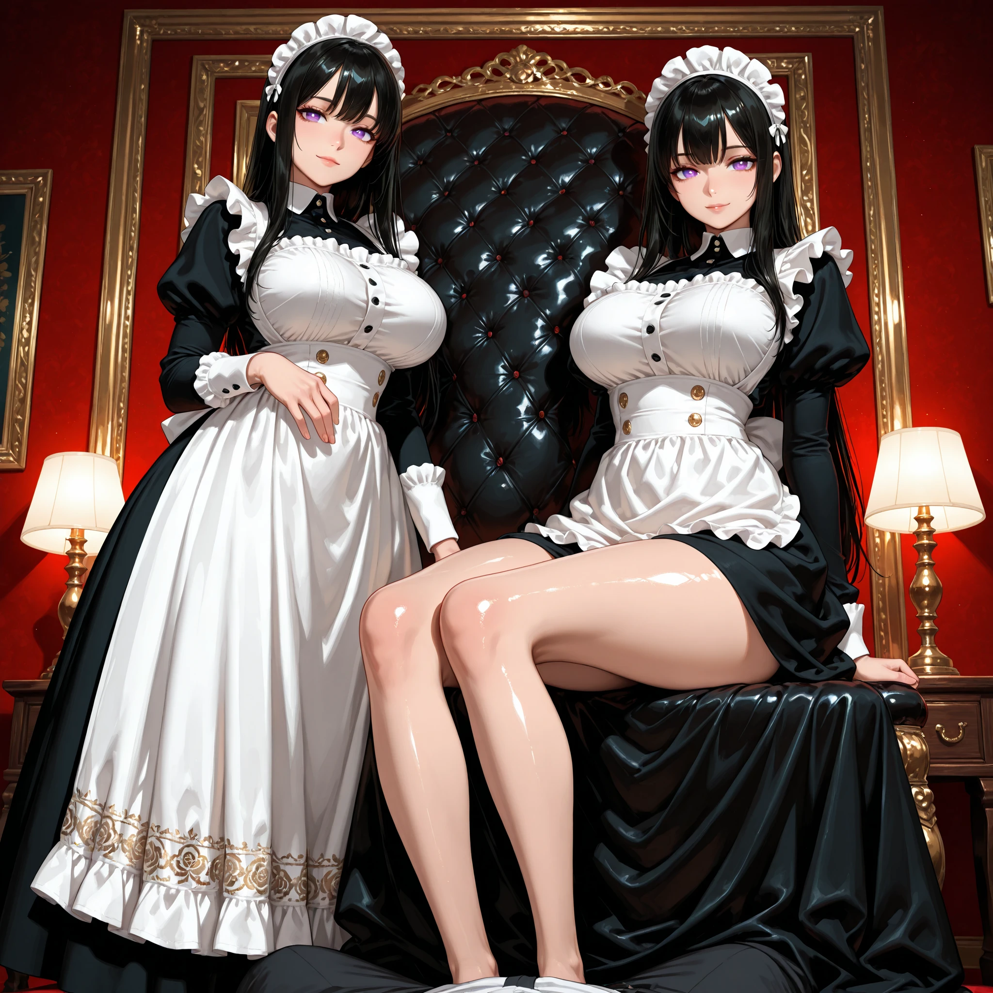 black hair, tight latex dress, voluptuous woman, kneeling, curvy, risque