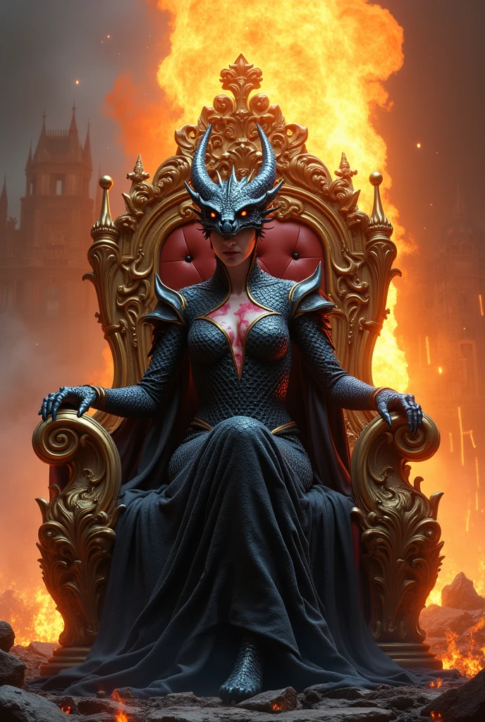 <lora:lilith:0.8>, lilith, 1girl, upper body, evil smirk, sitting throne, (acclaimed, alluring, captivating, exciting, gorgeous, striking:1.3), (highly detailed, high quality:1.3)