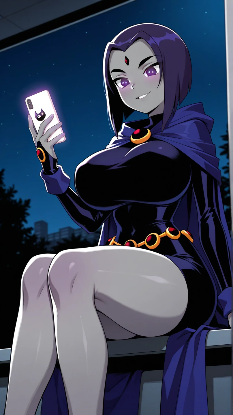 Young woman, anime, black hair, vampire girl, vampire, pale skin, wearing a black lingerie, red eyes, smiling, vampire tooths, in a cemetery, night, standing, sensual position, ahegao, 4k, moon behind, paisagistco