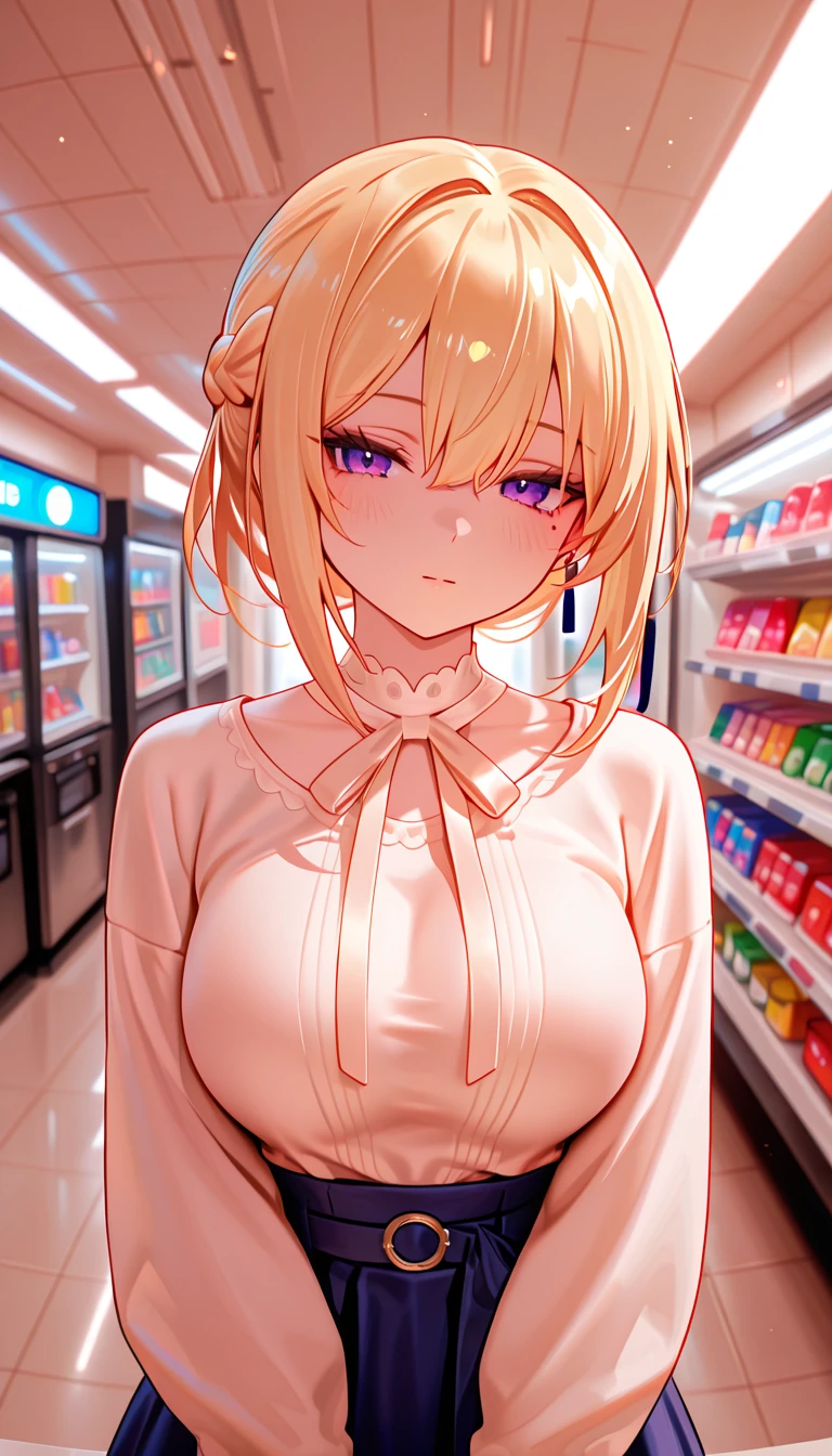 Anime Kawaii sexy Perfect Slim sensual body large breast and huge thighs, An intricate and highly detailed illustration of anime (Young girl). (breathtaking mature beauty,intellectual and elegant,luminous pink sweater,chestnut hair,(best qualityer,work of art:1.2),full - length photo,perfect figure,wearing glasses,Very clean,exquisite facial features,ultra detali,bokeh)