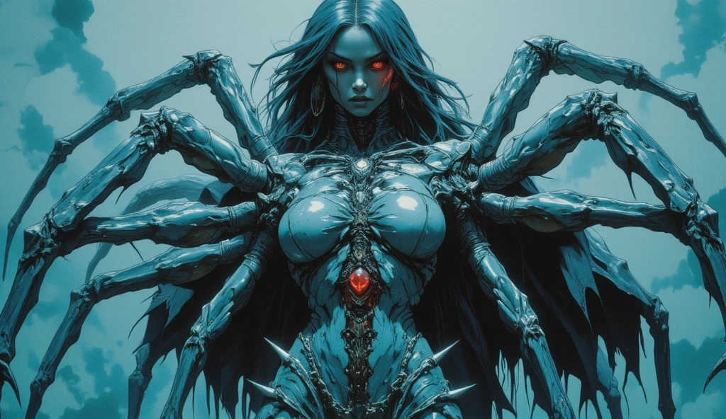 (beautiful girl:1.25), (megan fox:1.25), (young bodybuilder girl wearing cybernetic muscle suit:1.25), (medusa head with tentacles:1.25), carnage muscular physique, seductive face, mouth wide open carnage style, long red hair, perfect muscular body, super skinny legs, sissy, femboy, (carnage style physique), (large fake breasts:1.45)