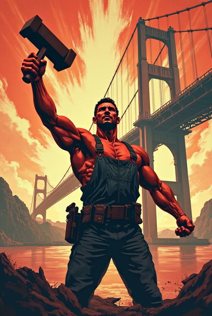 (TheOldShadowrunStyles:1.0) a cyberpunk bodybuilder warrior with the RPG on a rooftop in the city