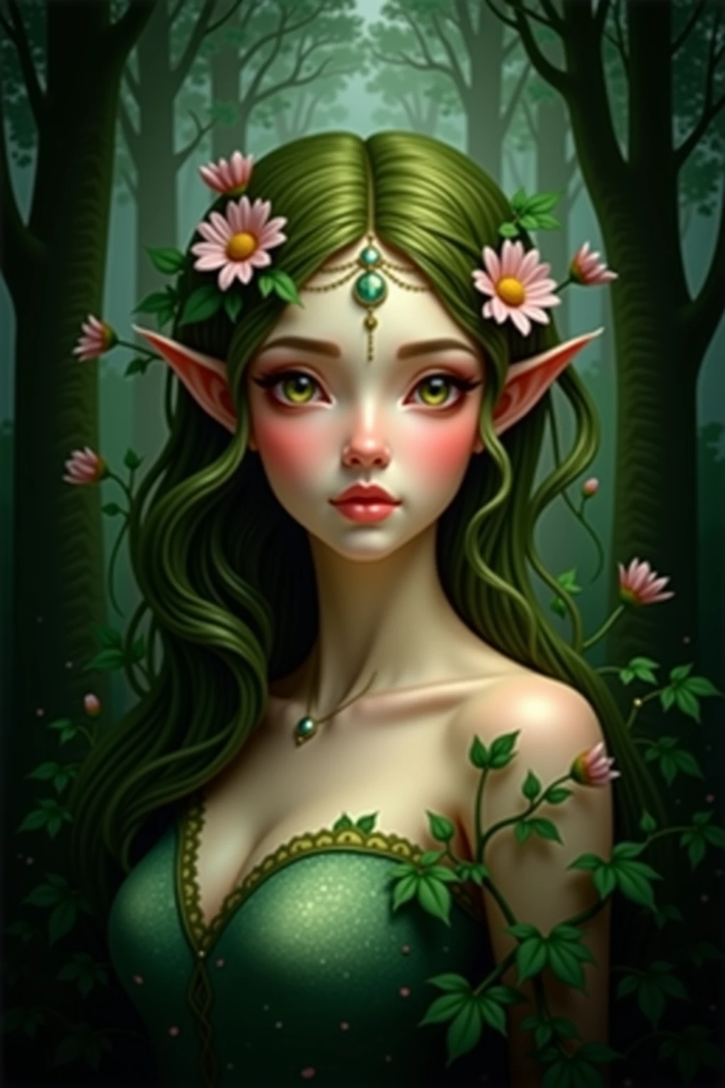 Imagine a (closeup) image that encompasses this concept- Subdued Animals Illustrative, creatures, Pointed ears are prevalent, and translucent wings make an appearance, this gritty faerie world has more in common with the Fae pirates of than with the pastoral fantasies of most contemporary faerie illustrators. It also has more in common with the style of the Golden Age illustrators than with superb draftsmanship and judicious application of color and texture. **A Serious of Unfortunate Events, Striking Sepia toned landscape, little characters and critters, (boho faerie eyes big) Eyes shining, thorns, micro details, ink drip dripping, paint dripping, wet canvas, surreal ,beautiful high definition acrylic art intricate details, Masterful use of texture is one of the aspects of these type of fantasy image that is most appealing. Even in simple pencil drawings, there is a feeling for the visual textures and tactile surfaces of the real world that informs and enlivens the fantasy settings. Within the sub-genre of Victorian painting, there is Golden Age illustration and contemporary fantasy art that is sometimes called faerie art or fairy art. It dwells on those imaginary miniature denizens of woodlands and fields who are often portrayed with pointed ears and gossamer wings. Style features Subdued Animals Illustrative