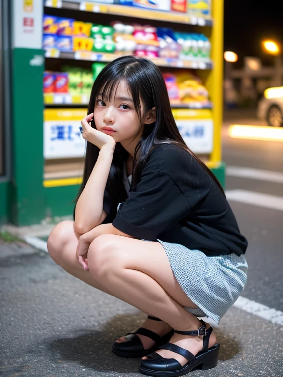 One Beautiful Girl、modeled、on tokyo street、natta、A city scape、city light、(in 8K、Raw photography、top-quality、masterpiece:1.2)、(realisitic、photoRealstic:1.37)、a smile、the pose、doress