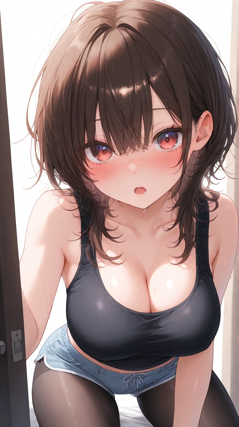 best quality, ultra hi res, photoreaslistic, a photography of a beautiful woman, 10yo age, detailed face, (perfect anatomy, tight bra and panties), shower, seductive look, looking at viewer
