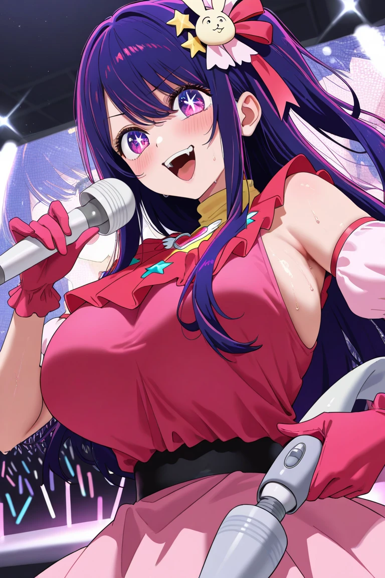 anime girl,Club jacket and naked. A beautiful shy boy with his penis out of his pants. She has a beautiful pink cock. Her ass inserts a cock into her ass. She is not wearing clothes. She is holding her pink dicks., headphones,DJ disc set,Club lighting,platform,Colored paper scraps,Dance,He smiles,(Best quality:1.2),(Very detailed:1.2),(real:1.37),Human development report,bright colors,photo,Shorts,Headphone girl,Lively pose,Colorful Lights,platform set,Colored paper scraps raining,Joyful expression,مكان Dance ,Anime style, Atmosphere,Techno music,موسيقى Dance الإلكترونية,Festival atmosphere,Hip hop beats,Festival costume,حركات Dance النشطة,Expressive eyes,Long hairstyle with vibrant green and red colored hair, Golden eyes, Neon lights elaborate makeup,A cheerful smile,Positive emotions,High power performance,Stylized wallpapers,photo ملونة,Excitement is in the air, photoة منتصف الجسم, He turned back 