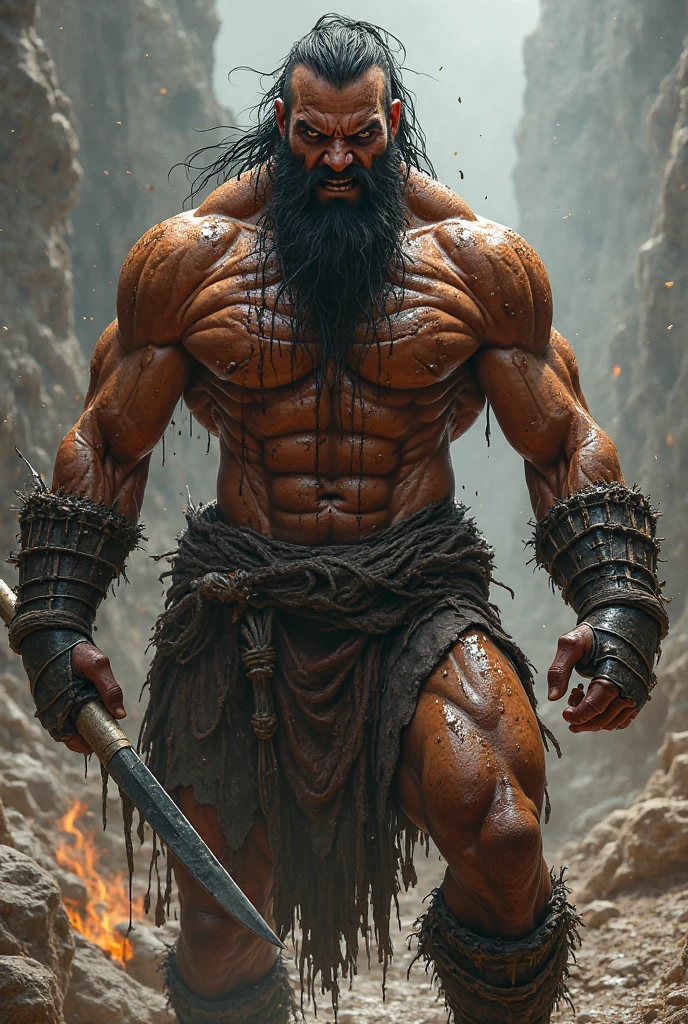 man Apply powder White body naked Big dick Tribe No clothes Fuck a man