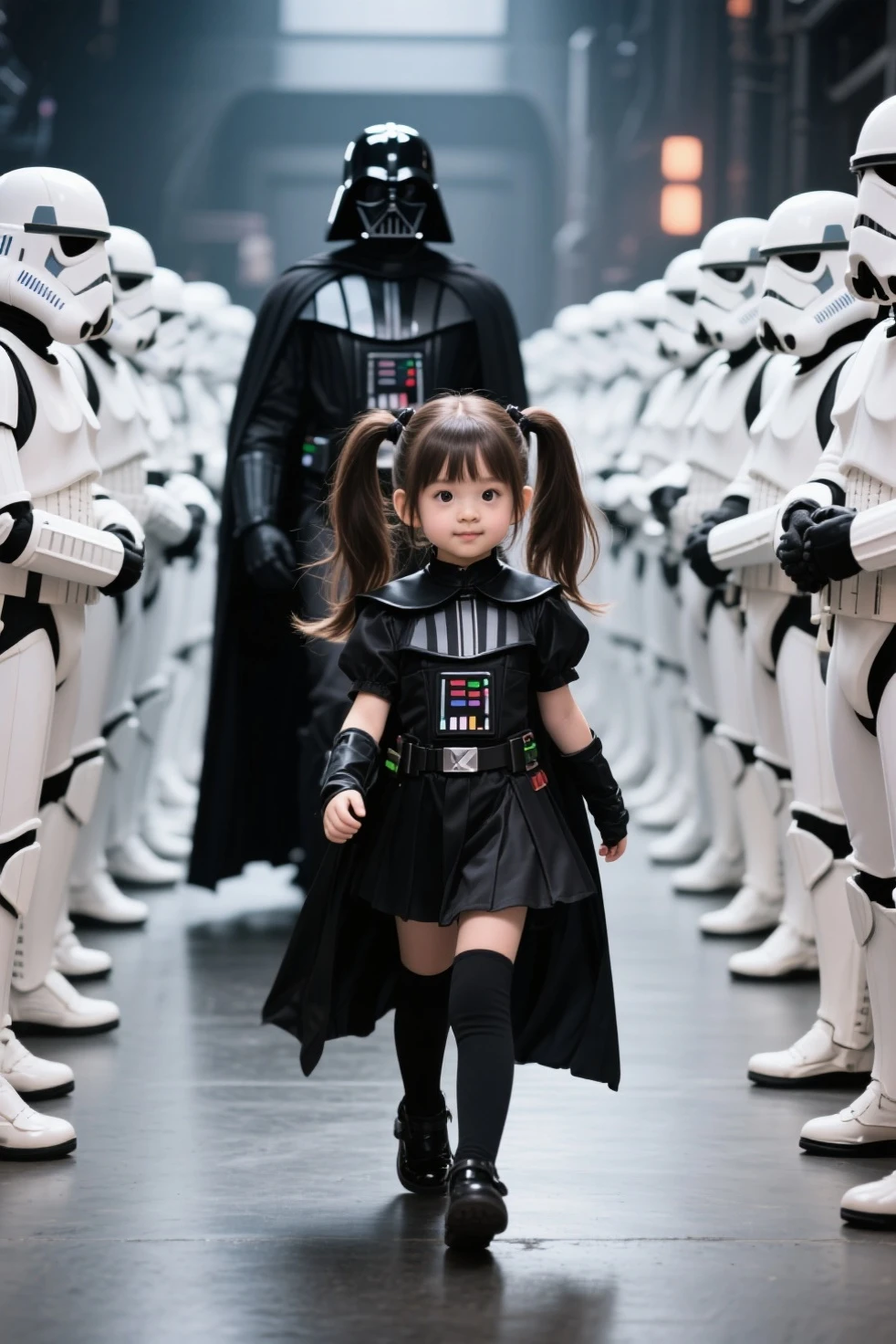 kid with Darth Vader Clothes