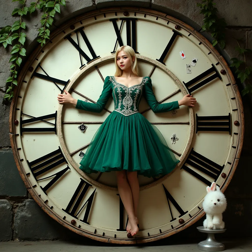 Указательная девочка на циферблате