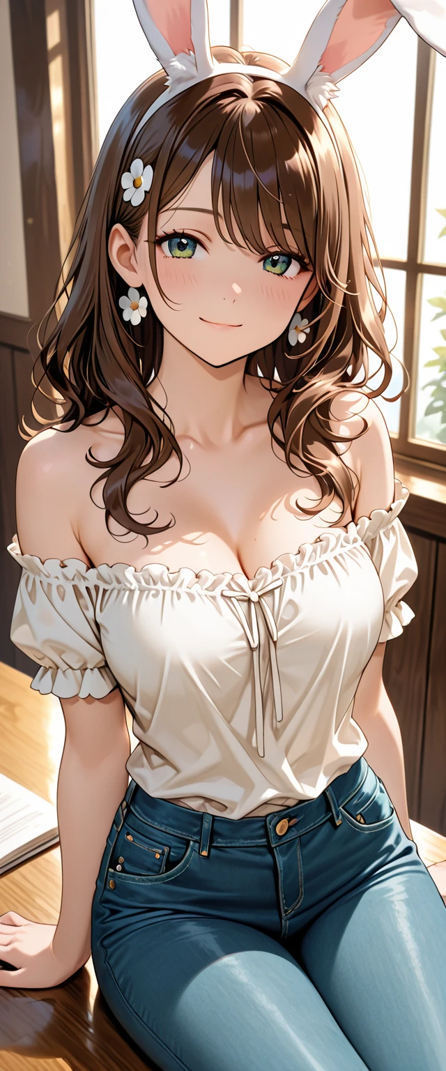 (Highres), (Detailed Illustration), Ultra-Detailed, Ambient Light, Backlighting, Realistic Shadows, Glowing Particles, Light Particles, Digital Art, Soft Light, Soft Lighting, White Light, White Lighting, Reflections, Detailed Face, (Detailed Hair:1.2), Dim Lighting, Indirect Lighting, Reflections, Detailed Face, (Detailed Hair:1.2), (Desaturated:1.4),
(indoors:1.2), looking at viewer,
(1girls:1.4), blush, smile, upper body,                                                                                                                                                                                                                                                                                                                                                                                                                                                                           against_tree, bare_shoulders, bare_tree, blush, branch, larger breasts, big breasts,brown_eyes, brown_hair, bush, cum, dappled_sunlight, day, foliage, forest, garden, grass, in_tree, ivy, large_breasts, leaf, long_hair, nature, outdoors, palm_tree, panties, park, pine_tree, plant, sitting, sitting_in_tree, sky, smile, solo, thighhighs, tree, tree_shade, under_tree, underwear, white_panties, (dress:1.4), very larger breasts,
(<lora:more_details:0.5>),                                                                                                                                                                                                                                                                                                                                                                                                                                                     <lora:LoRa_Saya_Kamishiro:.80>,