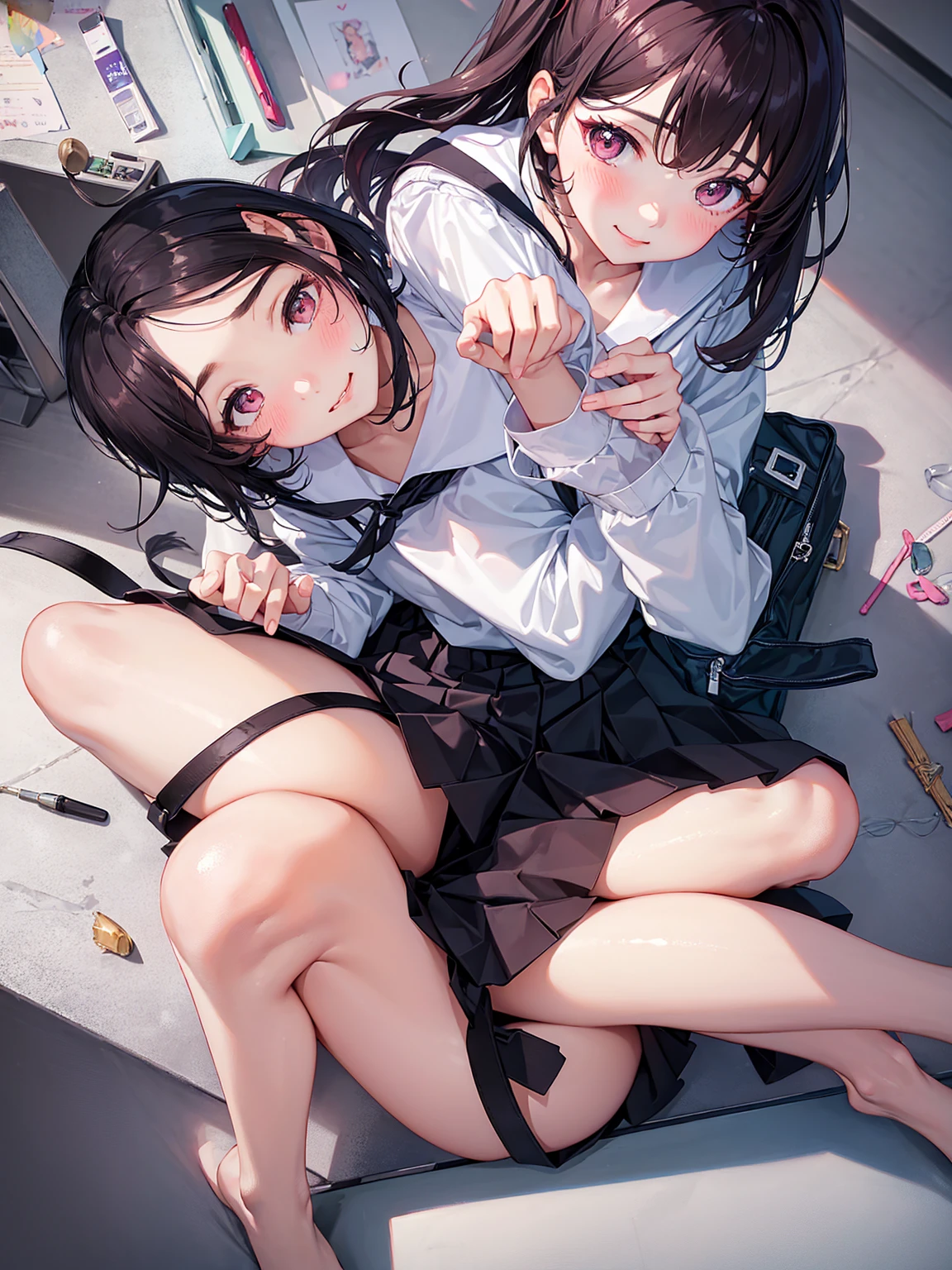 (best quarity:1.2),2girls,two sisters,(pig girl:1.2),erotic,cute, (pig_ear:1.2),(pig_tail1.2),torn clothese, cl othes,cute panty,scared face,they are standingside by side in front of a straw house