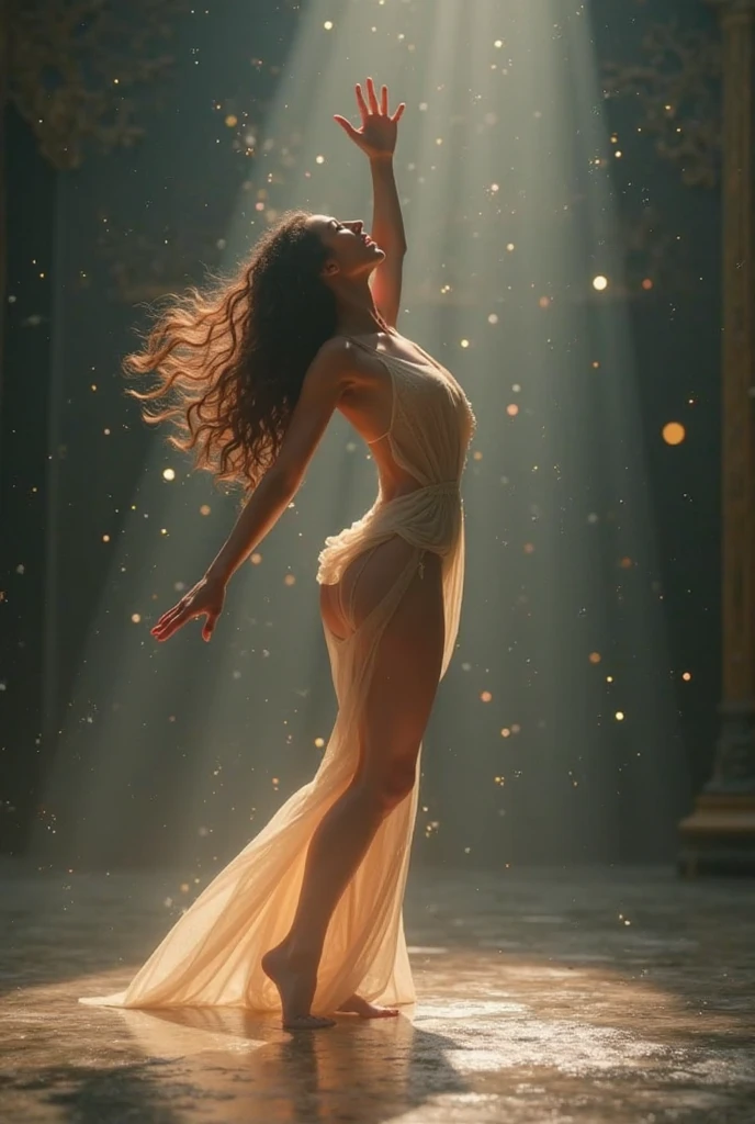 Sexy woman flying