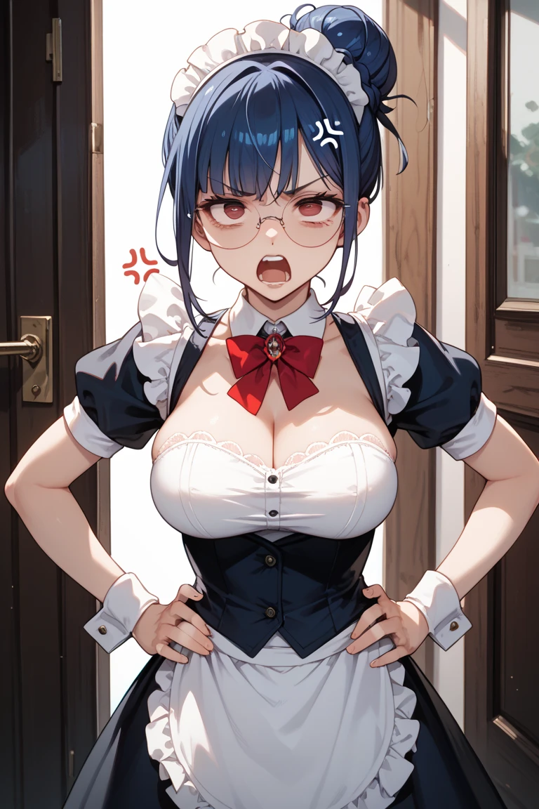 score_9, score_8_up, score_7_up, source_anime, 1 woman, sitting at a table, breasts reating on table, pointing at her eyes, angry emotions, low cut haltertop , cleavage, skindentation , lize1st, hair ornament, pretty clown girl, (tense emotions:1.1), tavern, sunset, light shaft, ((large sagging chest))
((Safe for work)) ((from the side side))