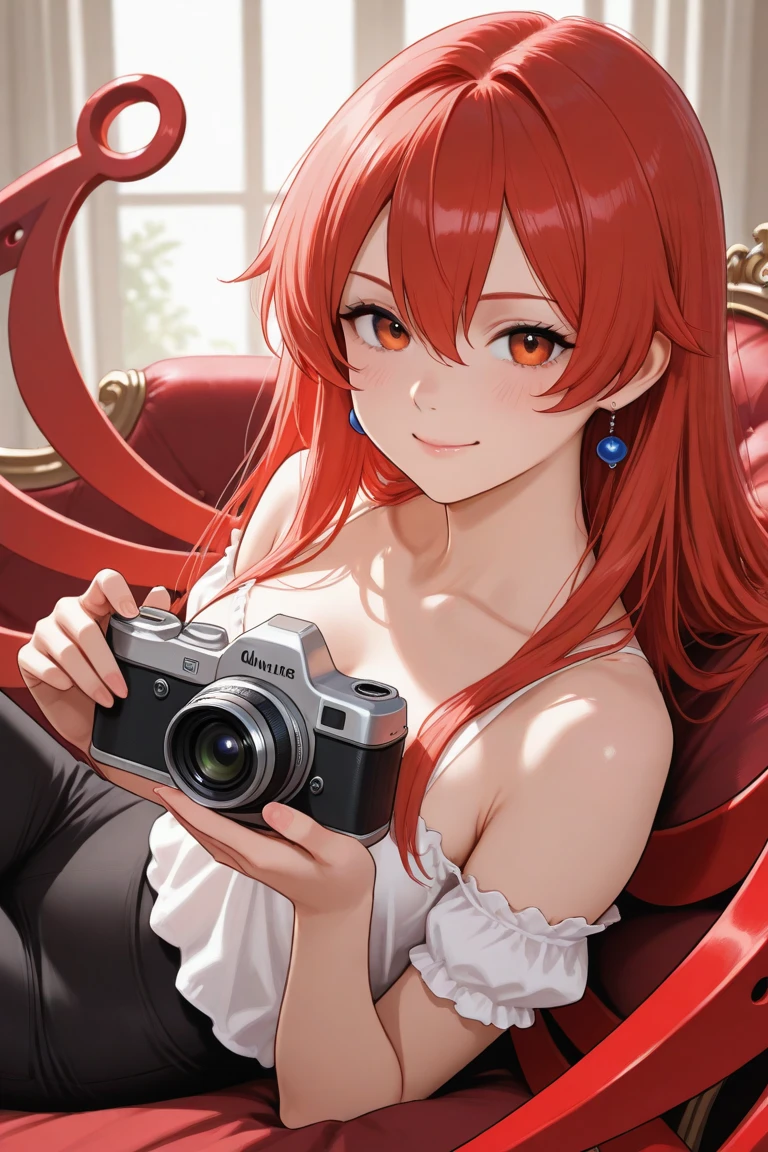 sunset shimmer in bed with a man, riding his cock, cameras filming, movie cameras, camera pov, sex scene, filming a movie