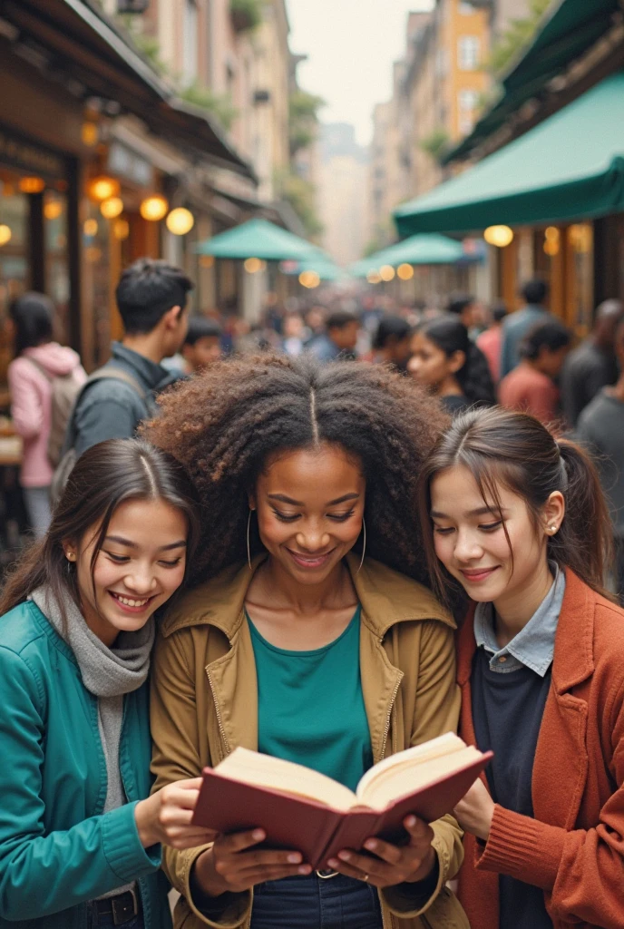 Create a black girl holding books in italian village. ((best quality)), ((masterpiece)), (detailed).