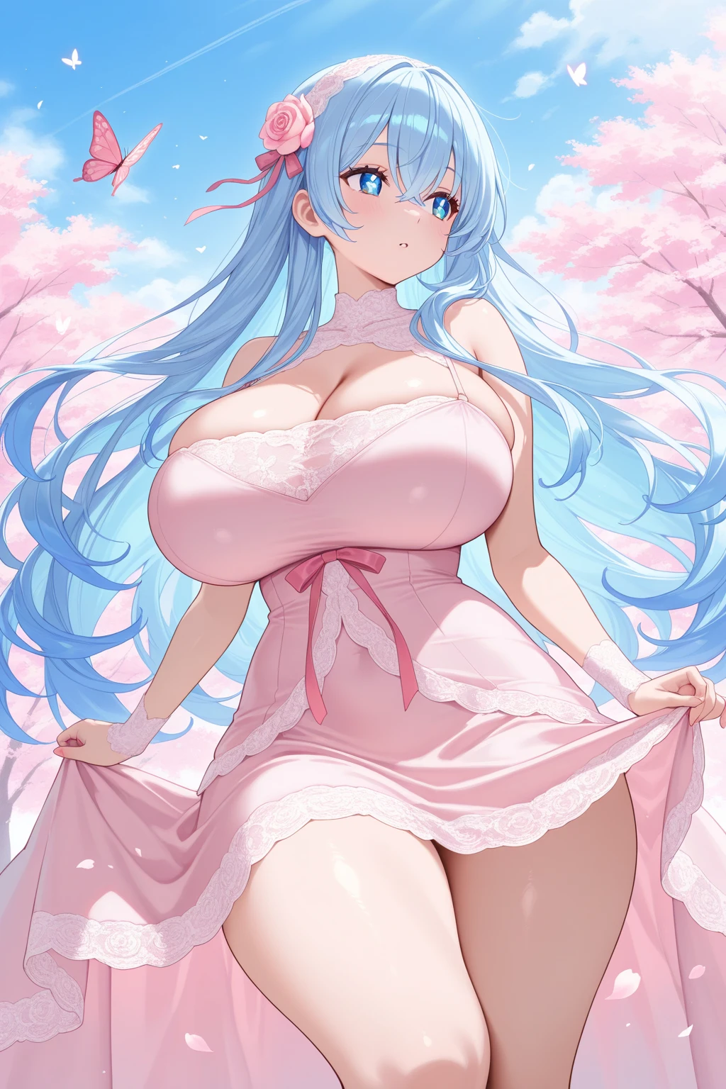 {{{{{16k,Ultra High-resolution realistic romantic photo of neat kneeling Girl in loungewear as a pure embarrasslng virgin as pretty as a actress in the flower field, The way she embarrassed herself is adorable, she transforms into a cute girl of third ranks higher and radiates glowing charm, expressing femininity all over her body while being made into an adult, The more shy she is, the smaller and neatly her face becomes}}}}},{{Extremely detailed}},{{{{{dye her cheeks flush and integrated her head pure small, thick lips, Enchanting thick gross idol's Lips}}}}},{{{{{the best glossy bang neat straight virgin hair}}}}},{{{{{She get more attractive and smoother her body, The bigger her tits get, the thinner her bare waist gets, her breasts have become large, soft, and cleavage-like as she's carefully rubbed them, She's trying to make a cleavage with her hands over her growing tits, she is transformed into a pure virgin, and her expression and appearance are transformed into that of a pure, unused virgin, so clean and pure, Her tits are so fluffy that they overflow if not lifted up, and are depicted in great detail}}}}}