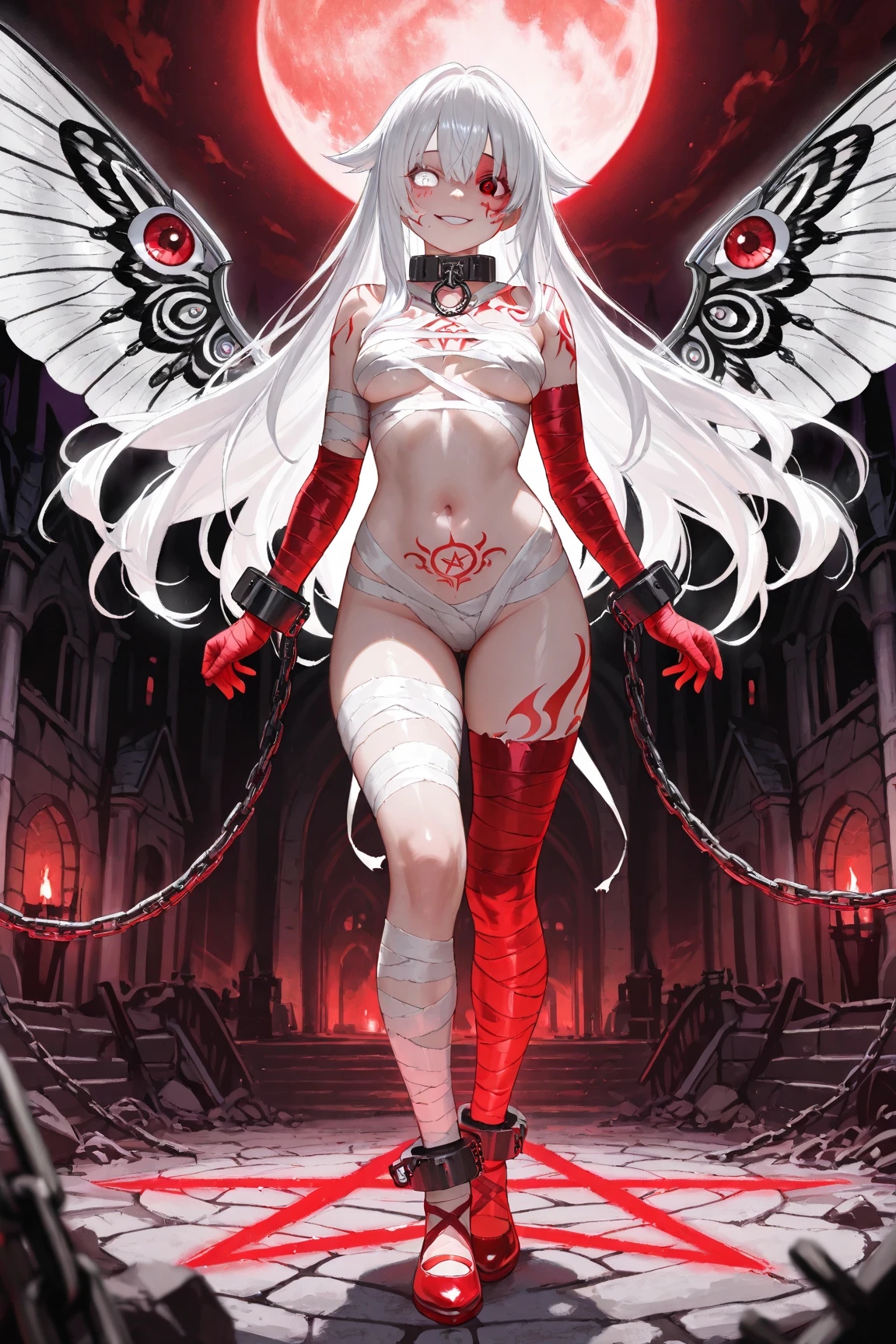 siren woman short hair tomboy, standing sexy with glasses, and white wings, Blue setting, movement pose, fully body, perfect hands