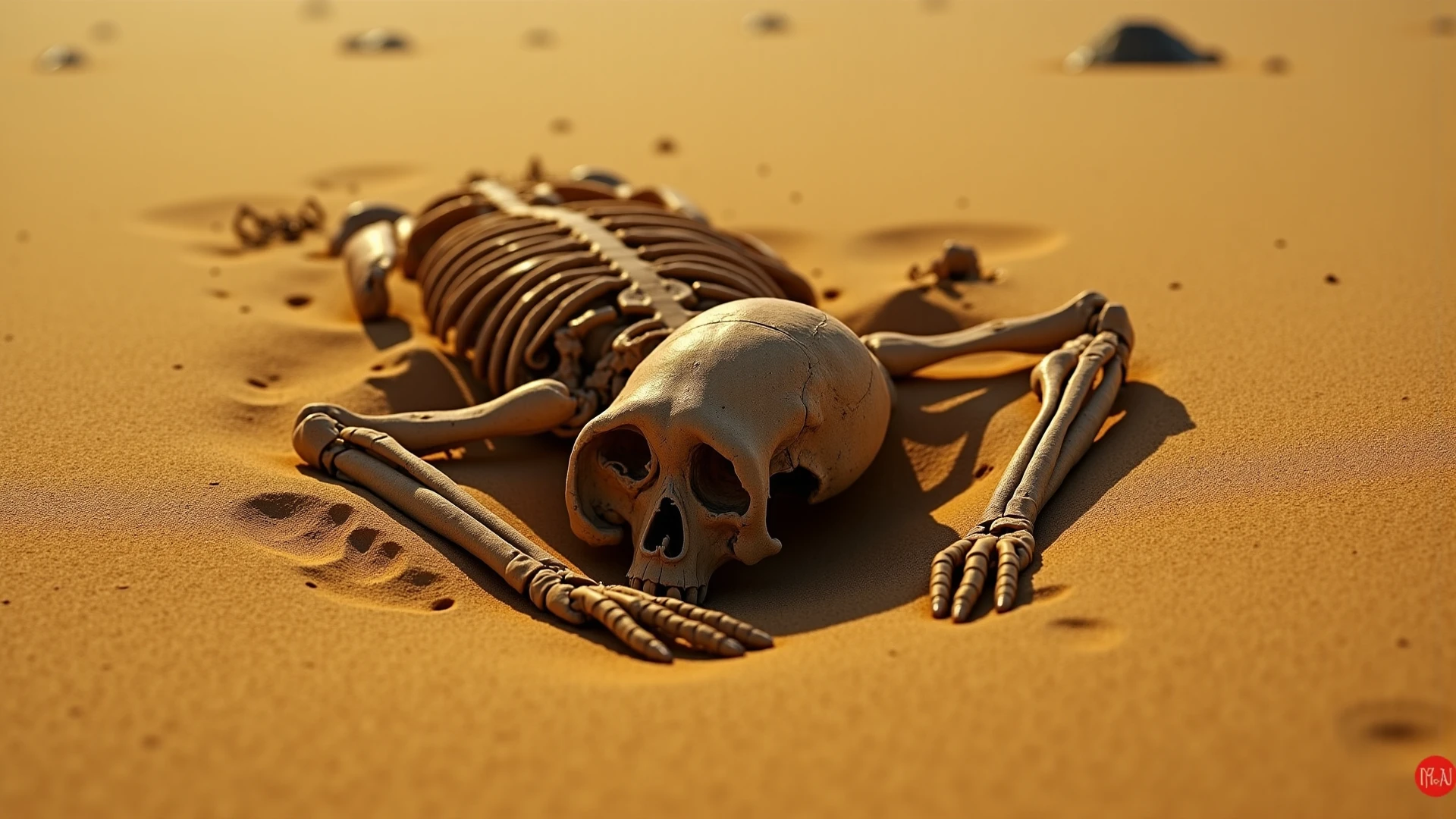 (masterpiece:1.2), (best quality,:1.2), 8k, HDR, ultra detailed, ((photorealistic)), perfect anatomy, professional light, cinematic lighting, fashion photography, ambient lighting,<lora:detail_slider_v4:3>, pire, <lora:PirateRealms-10:1>, a human skeleton lying on a tropical beach, epiCPhoto