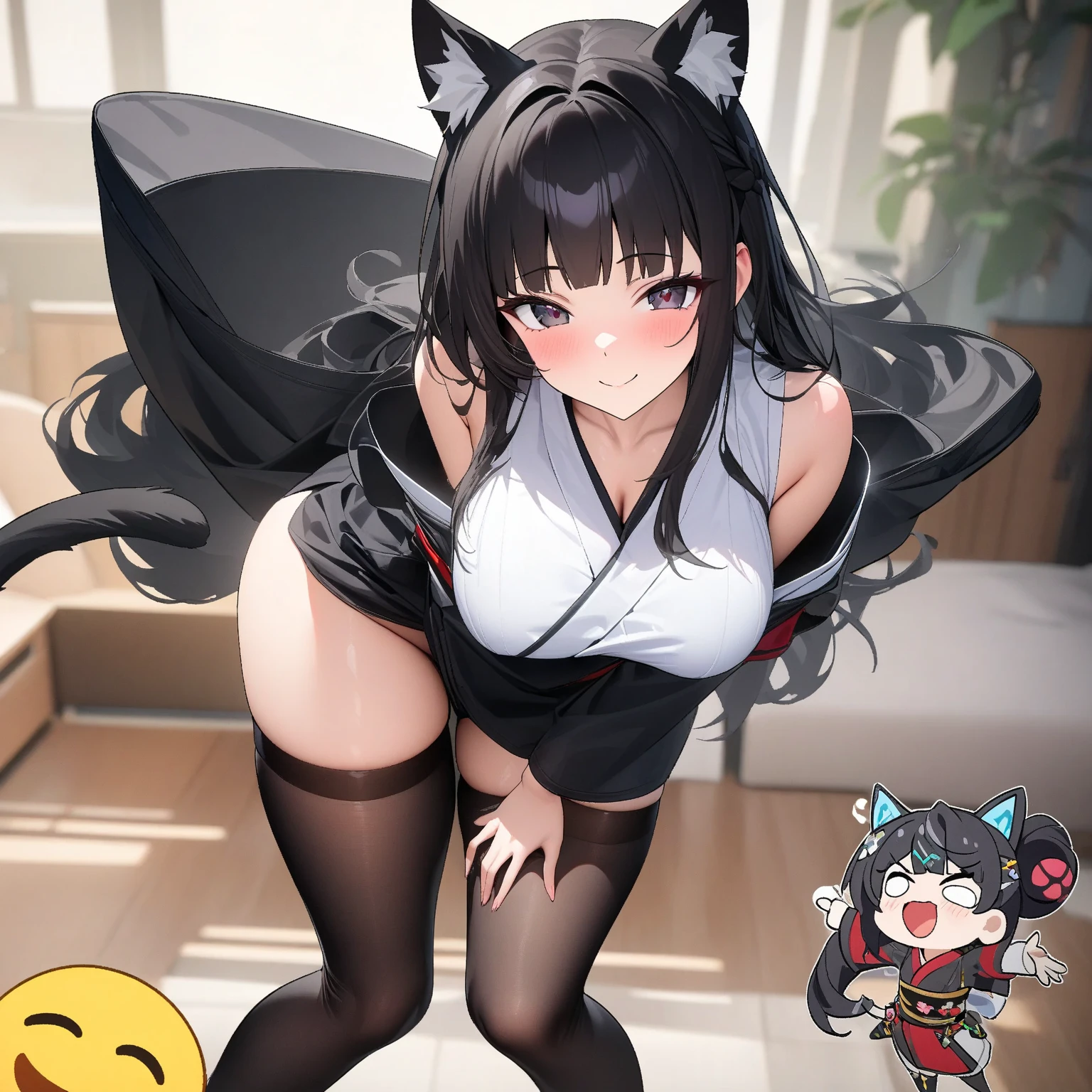 1 tiny_ girl, (loli)++, child, cat_ears, cape,outdoor,leotard, shy, bare_groin,