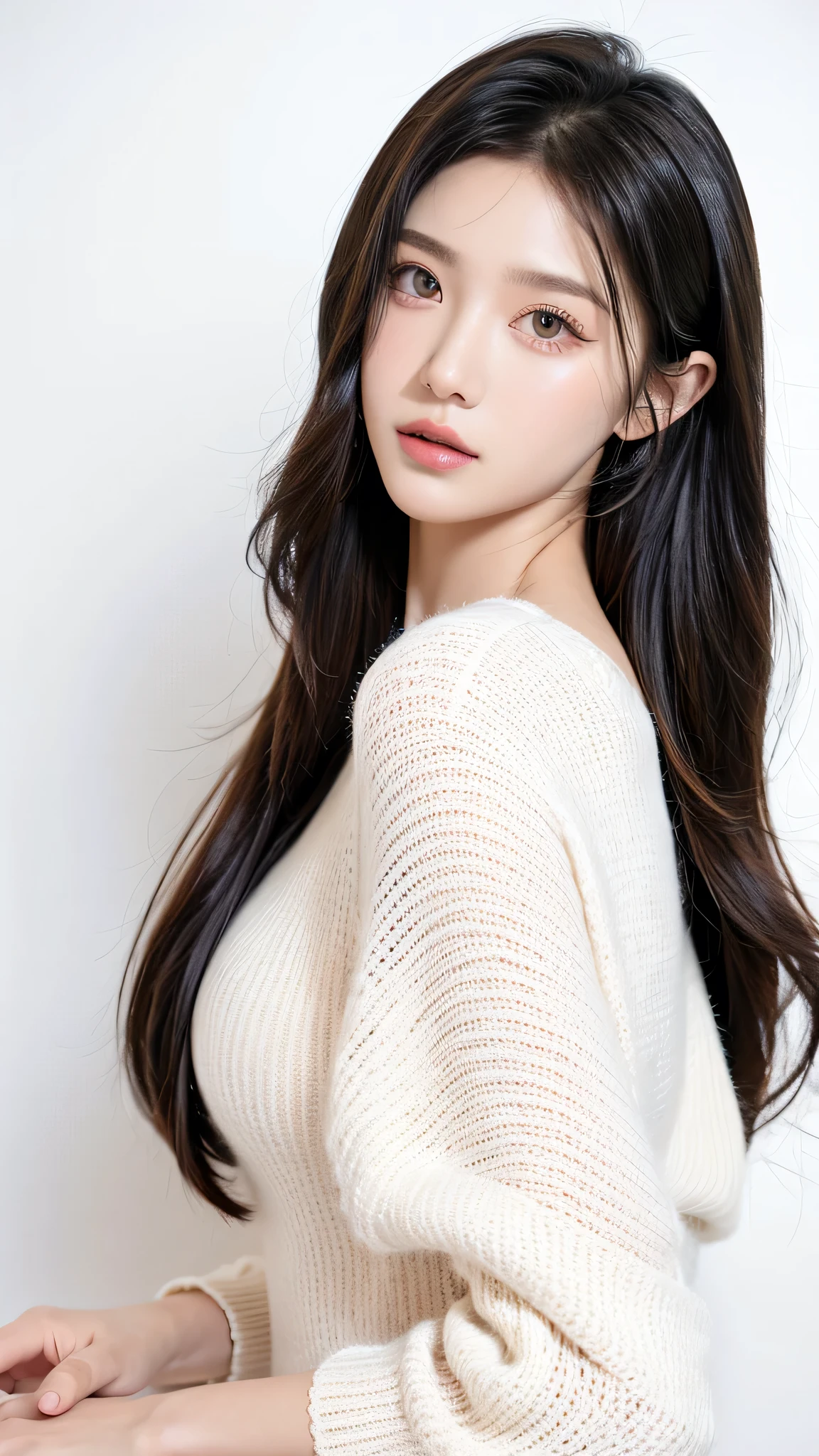 20 year old korean girl, Korean Idol Pop Stars, beautifull face, beautidful eyes, face light(natta:1.1),(Extremely detailed CG unity 8k wallpaper), (Masterpiece), (Best Quality), (Ultra-detailed), (HDR:1.4), Longhaire, off_shoulder, see -through, booty_Shorts, (side_Slit:0.6), Glamour, bulky_pectorals, viewer's gaze, Full Body Shot, perfect body proportions, perfect hand, perfect fingers, Professional Shading, skiny,Seductive Face,Front view, Wit Studio Indirect Lighting,Amazing painting,Best Illustration Performance, Masterpiece, adorable face,pearls,bright,incandescent,White skin,charming.,sunshine,Face to face,blushing,aqua_Earrings, necklaces, natta_vista_Background with,Real hands,enhance,DetailPace,DetailEyes,