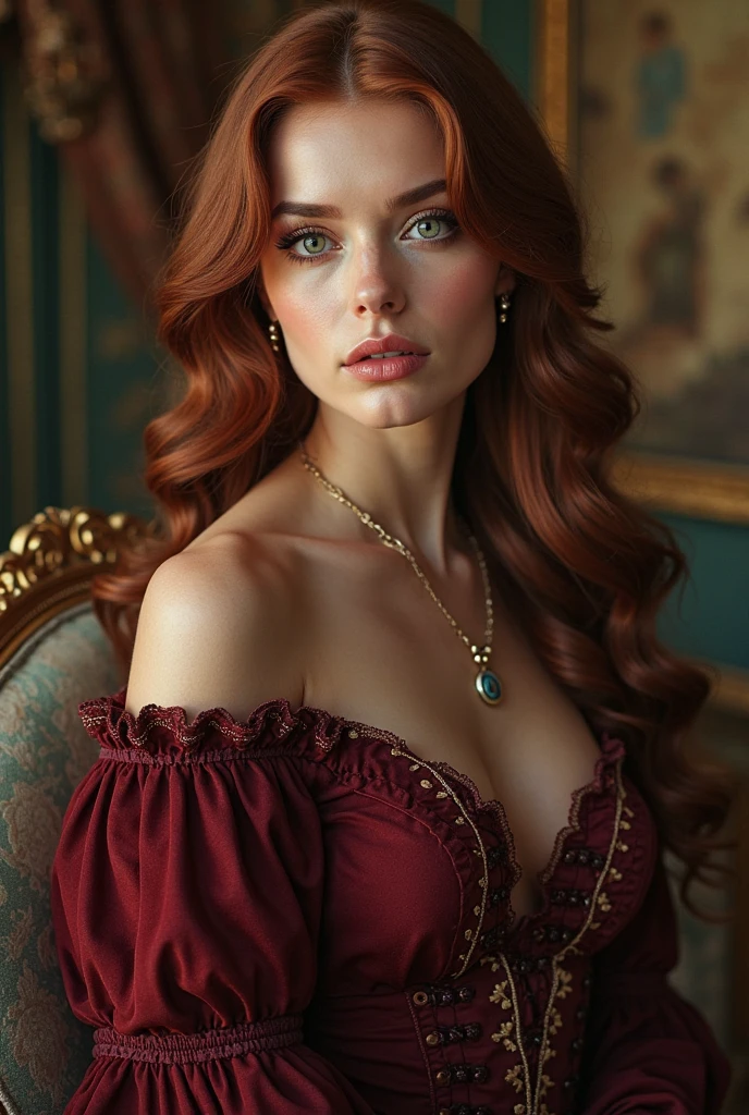 extremely beautiful model, 20 years old female, skandinavian, long bright orange hair, realistic, perky breasts, cleavage, crop top, ripped jeans, Midriff, Wide Smile, Eyes Detailed & Wide, Dynamic Pose. Hoop earing, arm bangles, headband scarf, Ultra HD, Rococo-Inspired Fantasy Art With Intricate Details. Cute, red lips, long lashes,Charming Expression, Alluring-Gaze, looking at viewer, Beautiful Eyes, An-Ideal-Figure. Large Youthful Well-Shaped-Breasts, Attractive ass showcased. Massive-Round-Bosom, Décolletage. Isla Fisher and lilly James .
