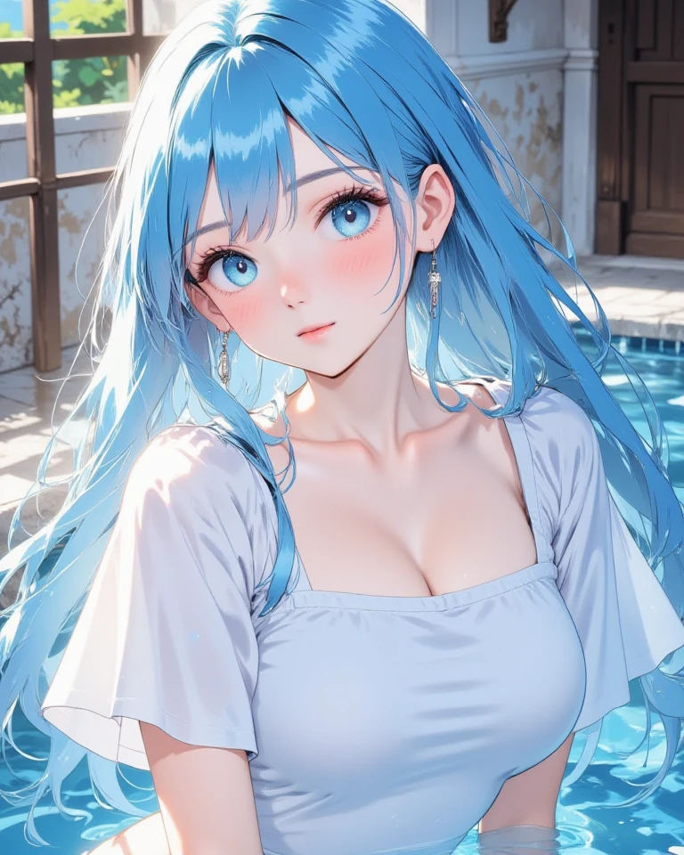 (masterpiece、highest quality、highest quality、Official Art、Beautiful and beautiful:1.2)、(One girl:1.3)Hatsune Miku、Twin tails,Big Breasts,Beautiful anime girl in a flowing, ruffled layered ball gown, inspired Glen Keane, inspired By Lois Van Baarle, (Disney Art Style), By Lois Van Baarle, An aura that glows around her, Glen Keane, Just a joke, Glowing Light! Digital Painting, Flowing, shiny hair, Shiny, flowing hair, Beautiful digital illustrations, Fantasia Background, Whimsical, Magic, Fantasy, Beautiful Face, ((masterpiece, highest quality)), Intricate details, Very detailed, Sharp focus, 8k resolution, Sparkling Eyes, Liquid watercolor, swirling Magic lines of light