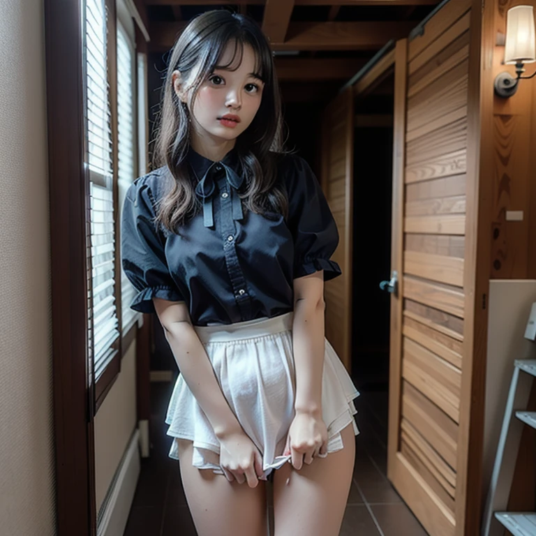 There is a woman taking a photo wearing a short skirt., Real young gravure idol, sakimichan hdri, korean girl, a surreal , gorgeous chinese model, surreal , Photographed with Canon EOS R6, sophisticated gravure idol, japanese model, sakimichan, Young and cute gravure idol, casual pose