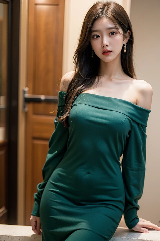 ((Best high quality:1.2)), (8k), extremely detailed, ((High detail:1.2)), (HotLexi woman), Solo, ((Go Youn-jung)), ((24 years old pretty perfect Korean Ulzzang female:1.4)), (tight and short dress),