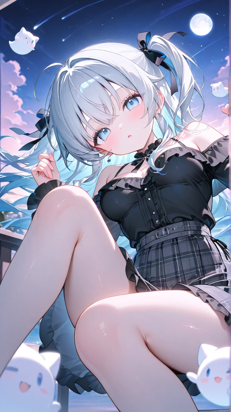 ((Highest quality)), ((masterpiece)), (detailed), ((High resolution)), 1girl, 独奏, glasses, full blush, embarrassed, drunk, naughty face, from below, orgasm, ahegao, gothic lolita, (black hair), (darkred dress), clothed, show off nipple, garter belt, spread legs, NSFW, sweat, rittle wet, depth of field