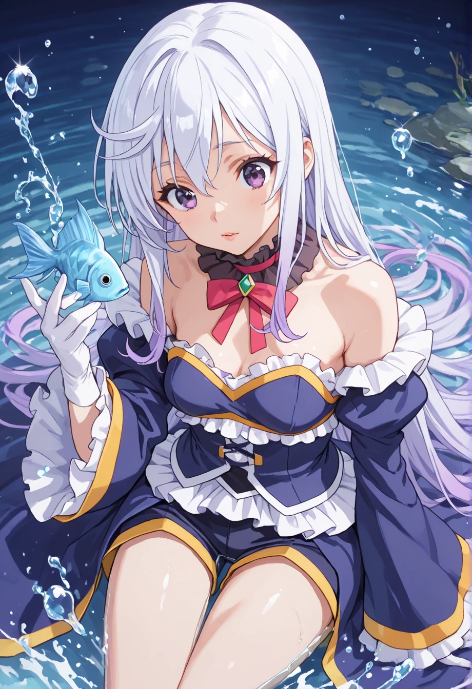 catgirl, masterpiece, highest quality, fantasy, simple background, albino_style, simple clothes <lora:animefusion:1>
