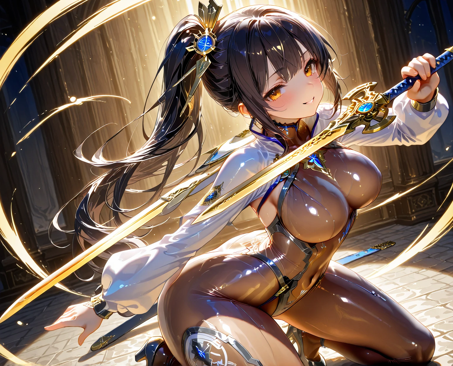 yor briar, gargantuan breasts, breasts larger than her own body, super glossy oiled skin, Anime girl with black hair and hair accessories, ahegao, artwork in the style of guweiz, photorealistic anime girl render, photorealistic anime, Realistic Anime, anime. gentle lighting, soft full body shot 8 k, realistic anime artstyle, 3 d anime realistic, 8k artistic nose bokeh, anime realism style, kawaii realistic portrait, Beautiful anime portraits、viewing from below, (( topless golden corset outfit with breasts and genitals exposed, ultra detailed vagina)), Wear gothic style accessories......, completely nude, sitting with one leg up,,Painful face,Sweat,exhausted, weak,weak face (((spread legs: 1.8)), ((breasts and areolas exposed)), ((vagina and clitoris and vulva exposed)), (((having sex with dildo, squirting vagina))), Correct limbs,Perfect limbs, .. Both arms above head