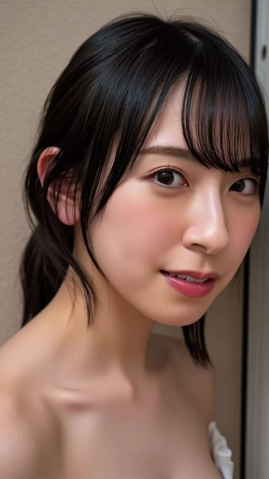Beautiful Japanese Women, 30 years old, Medium short brown hair, Medium sized breasts, Beautiful attention to detail, Beautiful lip detail, Highly detailed face,underwear