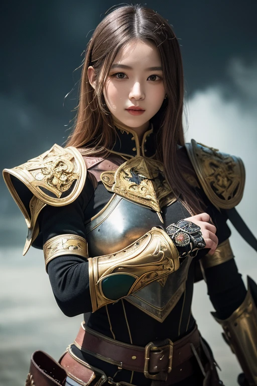 masterpiece, The best quality, Ultra-high resolution, High detail photo, Unity 8K Wallpaper, Extremely detailed CG:1.2), depth of field, bokeh, (RAW photo:1.realistic photography:1.4), (1girl:1.5), young, physically based representation, beautiful, (Finely detailed face:1.4, detailed clothing), (detailed:1.4) named (Eimi Fukada:1.1) BREAK Cara hermosa, depth of field, Add layer, hyperrealistic, 27 years old, perfect body model, perfect breasts, 175cm tall, pose sexy, full body, Whole body, Model Body Type, BREAK (extreme skin details:1.1), skin details, (metal Valkyrie costume:1.3), (cape:1.3), (metal full helmet:1.3), double eyelid BREAK smile, seductive pose, standing, standing outside, medieval house, outdoor, medieval style, (castle:1.3), (close up:0.3), french braids, Nikon Z7 II camera, Fuji Velvia 50 film, 50mm lens, high saturation, (small dragon:1.5)