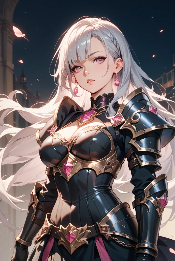 man, masculine, masculine face, attractive, muscular, ((1man)), masterpiece, absurdres, best quality ,intricate details , (shiny skin, shiny body, shiny oily luster skin, shiny hair, pale skintone), Sundown, attractive, ((muscular)), adult, one,medieval clothes, earrings, black pants, Don't look at the view , Not looking at the view, silver long hair, perfect detailed face, perfect detailed hands, wolf ears, wolf tail, gold eyes, ((MLS)), smirk, medium large shoot, 3/4 shoot