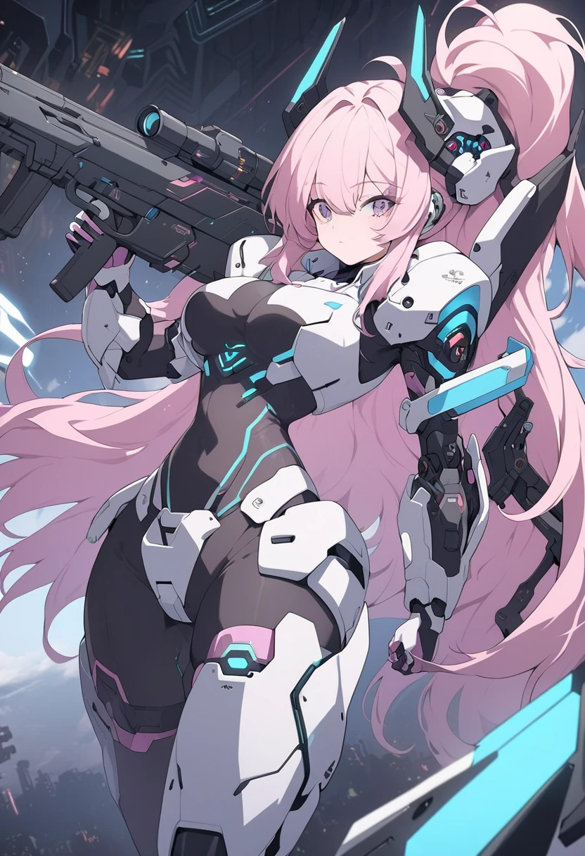 ultra-detailed, (Precise and unmatched illustrations:1.1), high-resolution,(incredibly absurdness) , (masterpiece:1.2), (best-quality:1.2), (super fine illustration), (an extremely delicate and beautiful:1.2), CG unity 4k wallpaper, official art, BREAK 1girl, pastel colors, ai-generated, highres, 8k, {{white power armor}}, {{{{serafuku}}}}, superhero costume, pink visor mask, powered leg, cat ear headphones, {{full armor}}, {{{Bazooka}}}, best quality, amazing quality, very aesthetic, absurdres, metroid powered armor, powered leg, sentai hero battle armor