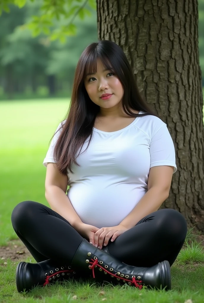 babe pregnant girl show your pussy, smile