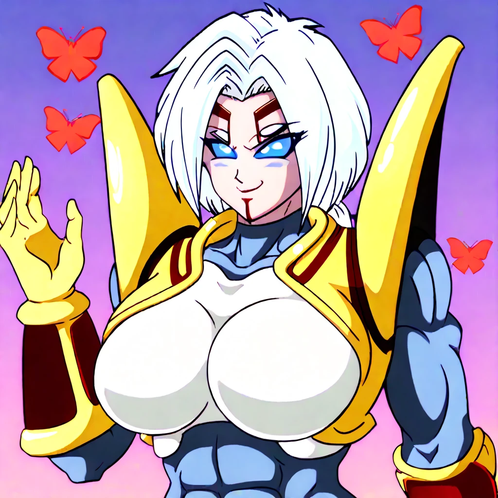 score_9, score_8_up, score_7_up, score_6_up, score_5_up, BREAK source_anime,1woman,short wavy white hair, solo, scar on cheek, expressionless (empty eyes, pink eyes, no pupils), sitting, spread legs, fingering, female masturbation, pussy juice, (motion lines), anime screencap,edgAdepta,wearing edgAdepta, large breasts, nipples, open top,power armor,shoulder armor,skull emblem,surreal background, fire, rubble, 