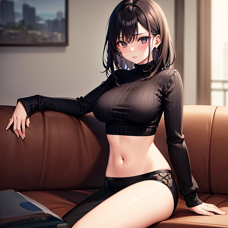 1girll, 独奏, tight tshirt,cropped shoulders, white mini-skirt, tmasterpiece, Best quality at best, realisticlying, ultra - detailed, (shiny skins, perspired:1.4), absurderes, looking at viewert, with short black hair, with brown eye,slenderness,Dynamic light and shadow,A high resolution,Sharp focus,depth of fields,The eyes are delicate,Sharp pupils,pupil realistic,(smallunderboob:1.6),(Large, Long and thick:1.0),gym,Table tennis table(black pantyhoses),(Black pantyhose),with her hips raised,facing away from the audience,Behind the scenes,Full body photo,without wearing shoes