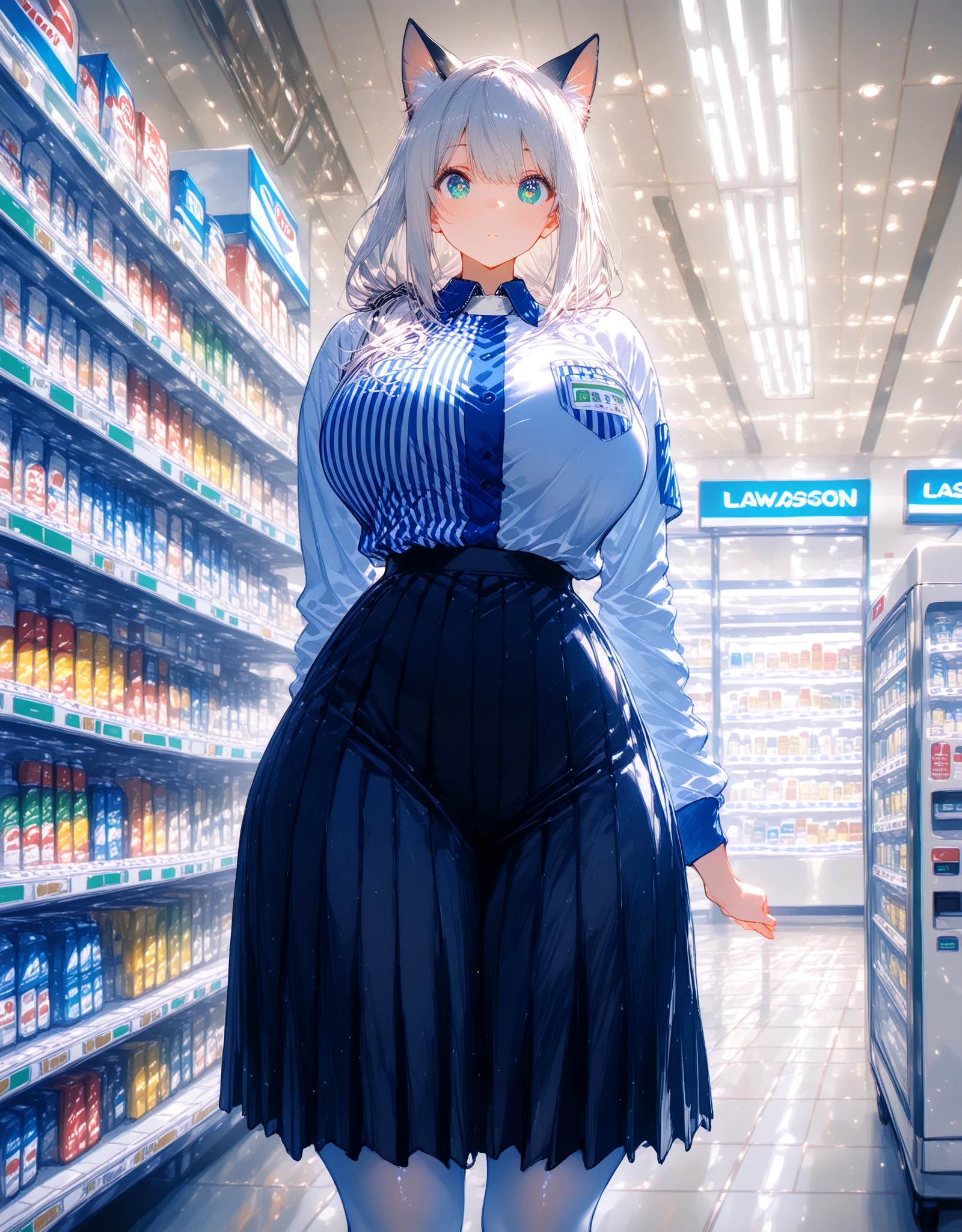 , lace, ((blonde hair)), seductive smile, (orange skin), (tan skin), ((dark skin)), twin tails, pink pompom hair ornament, impossible clothes, masterpiece, yellow eyes,), (full pink lips), intricate detail, long hair, hime hair, gyaru, (jirai kei), sidelocks, huge fat saddlebag thighs, doll face, Solo, 1girl, miniskirt, pink ribbons, black thighhighs, mature, bodycon, ((shopping bags)), money, big fat belly, massive fat breasts, deep cleavage, very wide fat hips, very thick thighs, massive wide round tall fat ass, big bloated belly, big overstuffed belly, she cant stop eating, expanding body, rapid weight gain, massive painfully distended stuffed bloated belly, blushing, rubbing belly, panting,