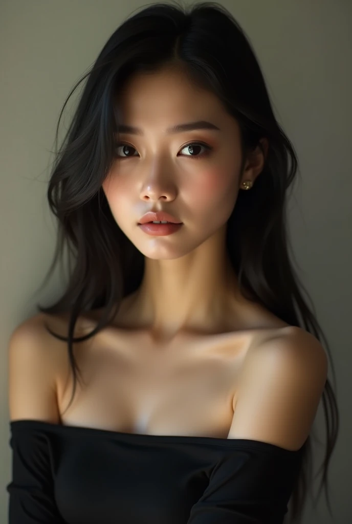 nsfw, Top quality, RAW images, real face, incredibly beautiful girl, cute, silky,Very beautiful Korea,soft and shiny hair, Depth of written borders, High accuracy, Very detailed,ملابس تدريب ،عيون ووجه Very detailed, students sharp, Real students, Intense focus, Cinema Lighting, small, (small breasts:1.2), ( بحاره معتدل بدلة to show off a small cute bra:1.5)))、
