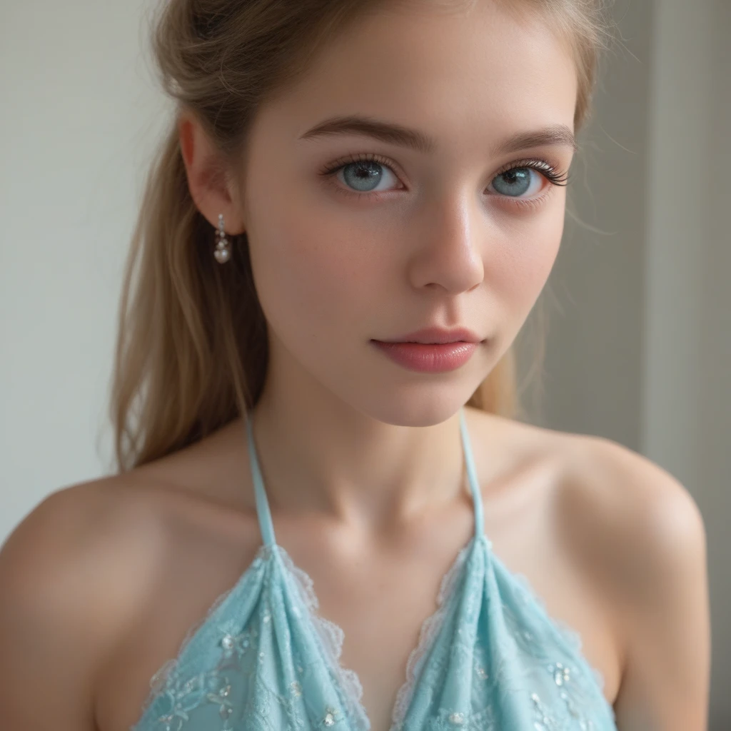 Linda supermodelo americana de 18 anos, k pop |, dance wear, Desportivo, Olhando para o Viewer, figura esbelta, louro, Rosto detalhado, olhos realistas, Olhos detalhados, Facing the camera squarely, Fujifilm XT3