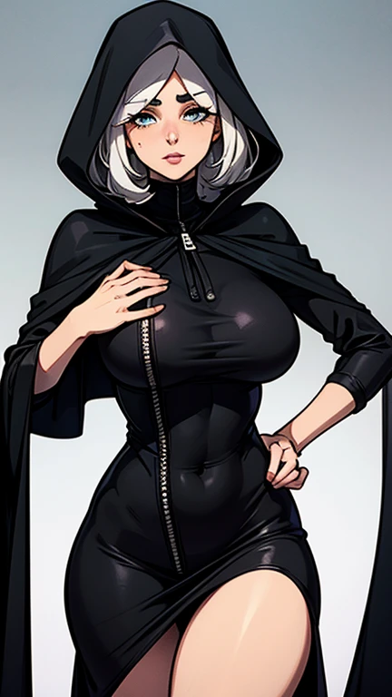 Tall_lanky_muscular_timberwolf wide_hips female dark_gray_furry_body red_iris black_sclera hooded_robes solo Masterpiece best_quality absurdres highly_detailed cleanly_drawn_eyes anthro_only by_claweddrip, by_greasymojo, by_underscore-b, by_runawaystride ((perfect hands))