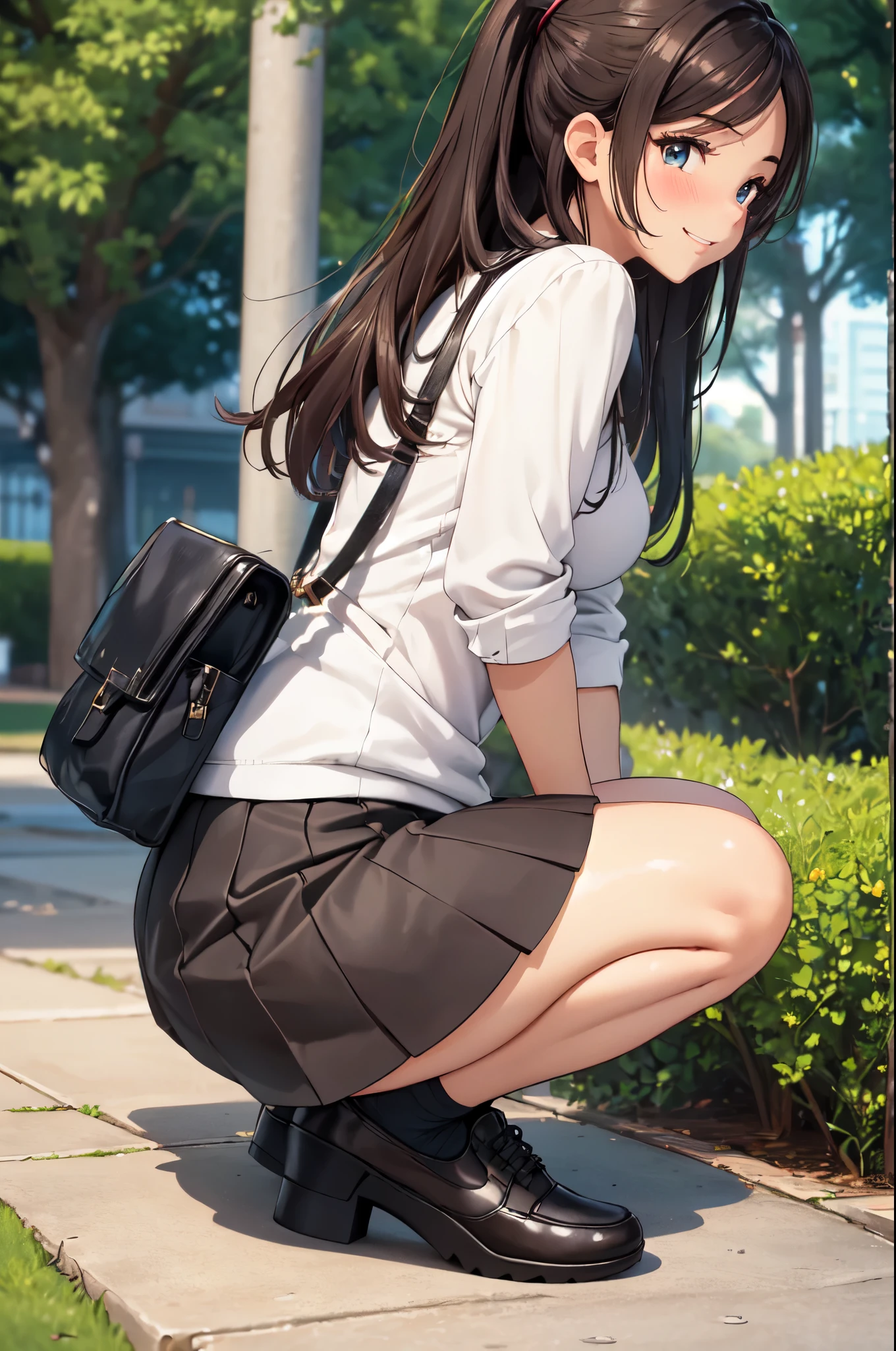 (unity 8k wallpape),(best quality),(high resolution),(ultra-detailed),(perfect anatomy),(beautiful detailed eyes),Subway stairs,Looking up from below,Two girls climbing the stairs,Uniform BREAK,(2girls),(Two Japan Girls),Two people climbing the stairs together,15yo,Sailor suit,Navy blue mini skirt,Whiteソックス,Student bag in one hand,Skirt flipped up by the wind,(WhiteTPanties on the back),(Panties that dug into the buttocks:1.3),BREAK,Shooting from a low angle,From a little distance2Photographing people,Photograph the whole body,Put your smartphone under your skirt,BREAK,A girl notices being spied on and turns around,