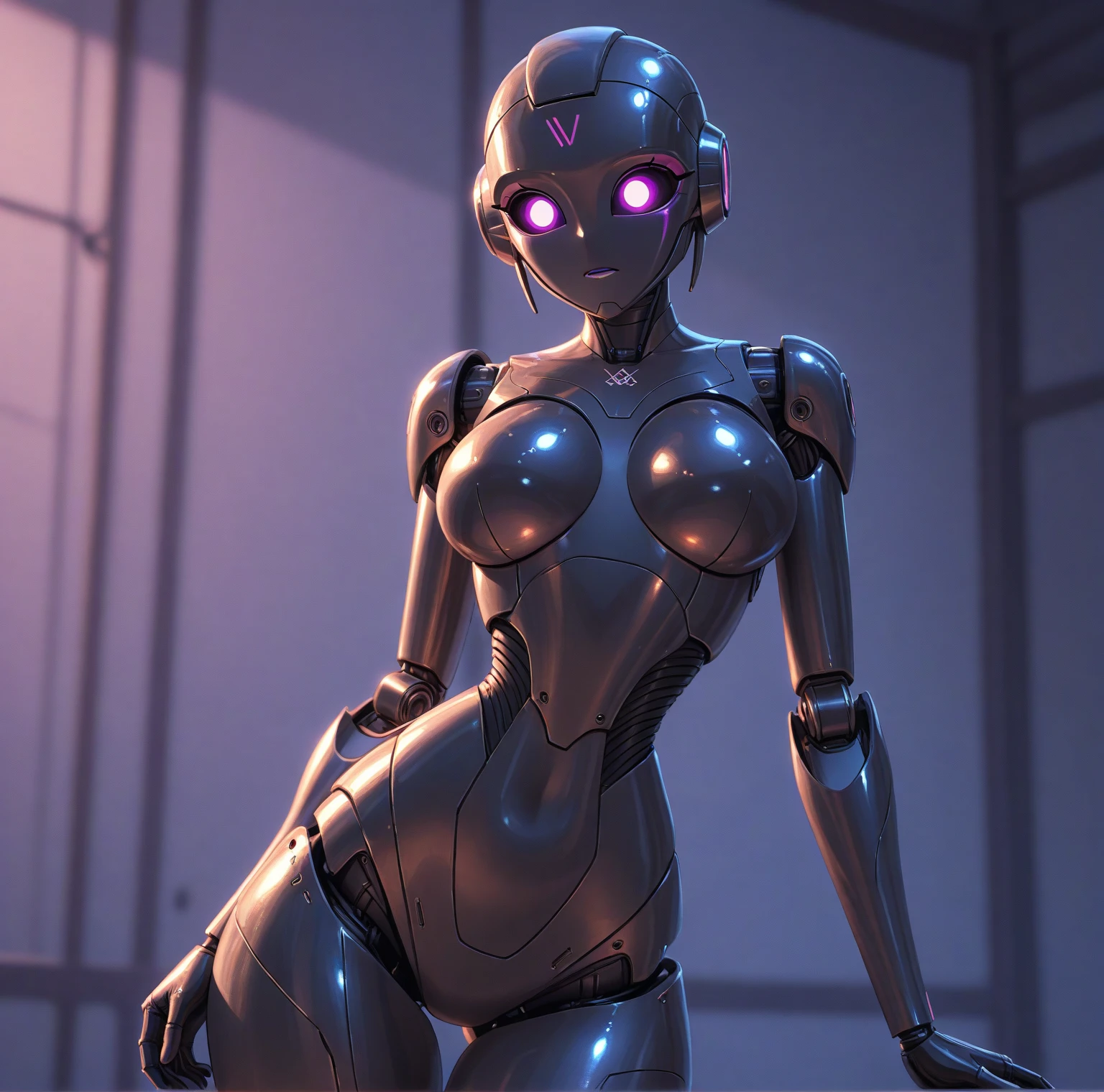 close up, half body, android woman, hi color <lora:android_v3:.5>, neon, cyberpunk, blue eyes, feet