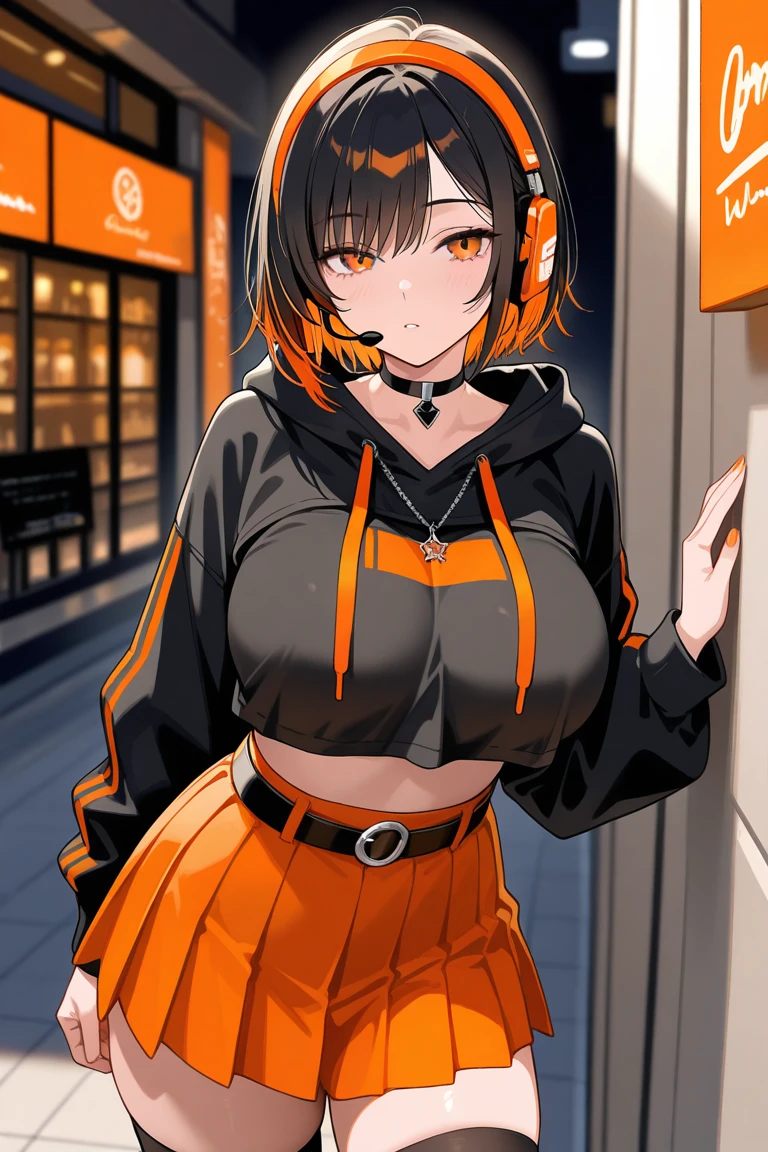//Loras\\
<lora:GoodHands-vanilla:1.2>
<lora:cropped_hoodie_underboob:0.6>
//Character Info\\
(( 1girl, (( solo, adult, )) , (( dark blue hair, yellow eyes, )), very long hair, bangs, sidelocks, high ponytail, yellow bow, hair bow, (( huge breasts)), happy, thighs, groin, )),
//Clothes and Pose\\
((( (( cropped hoodie underboob, cropped hoodie, underboob, red hoodie, black shorts, )), ((( sitting, ))) , ))),
//Background\\
(simple background, blank background, ),
//Dynamic Pose and Angles\\
( dynamic pose, dynamic angle, nice hands, perfect hands, ),
//Image Definition\\
((masterpiece, best quality, cinematographic lights, ultra detailed, detailed face, perfect eyes, detailed skin, bokeh, )),